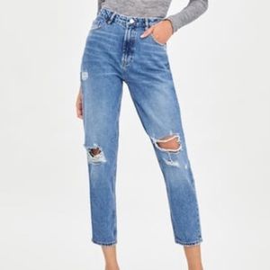 Zara distressed Mom jeans